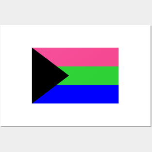 Demi-Polysexual Pride Flag Posters and Art